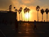 Sunset-Sport-Basketball-Court-Game-Basketball